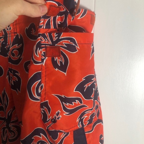 Boys Orange and Blue Summer Swim Shorts. Size 16. - Picture 2 of 5